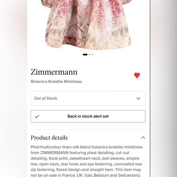 Designer Zimmerman perfect condition dress